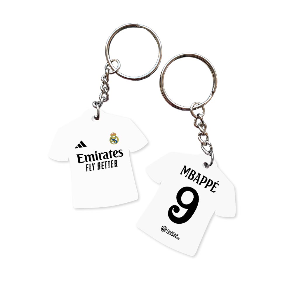 Kylian Mbappe 'Real Madrid' jersey-shaped keychain