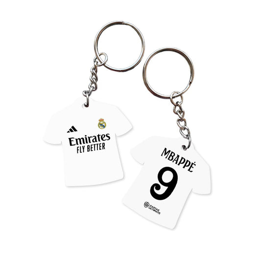 Kylian Mbappe 'Real Madrid' jersey-shaped keychain