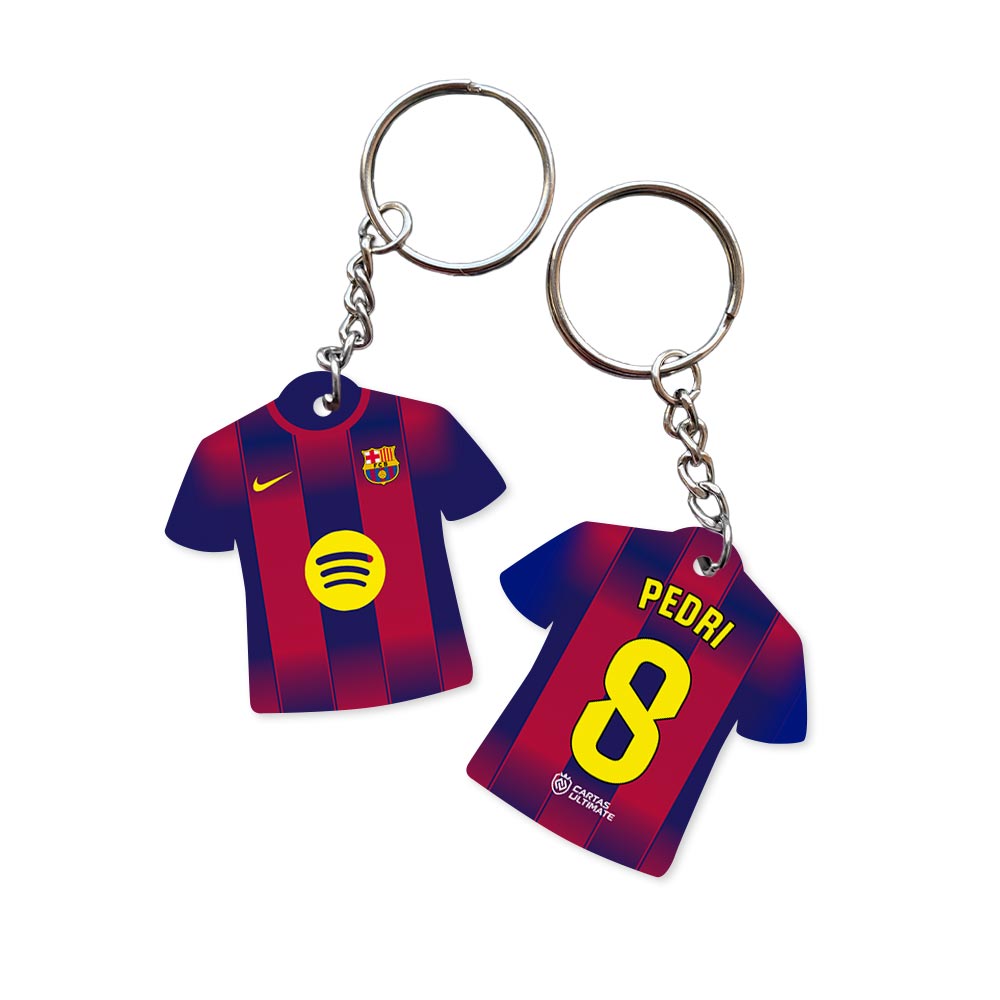Llavero camiseta de Pedri Barcelona