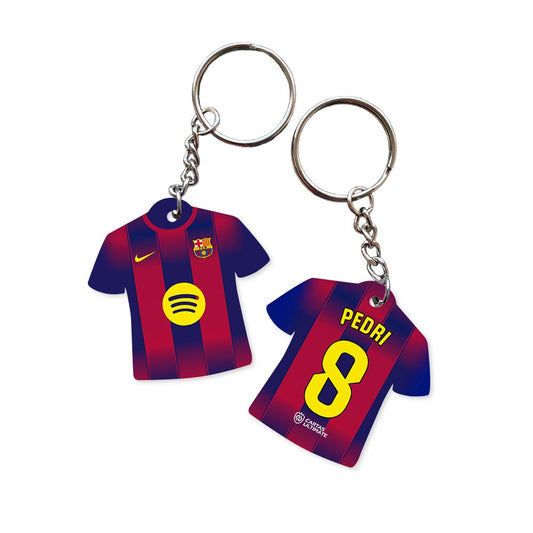 Llavero camiseta de Pedri Barcelona