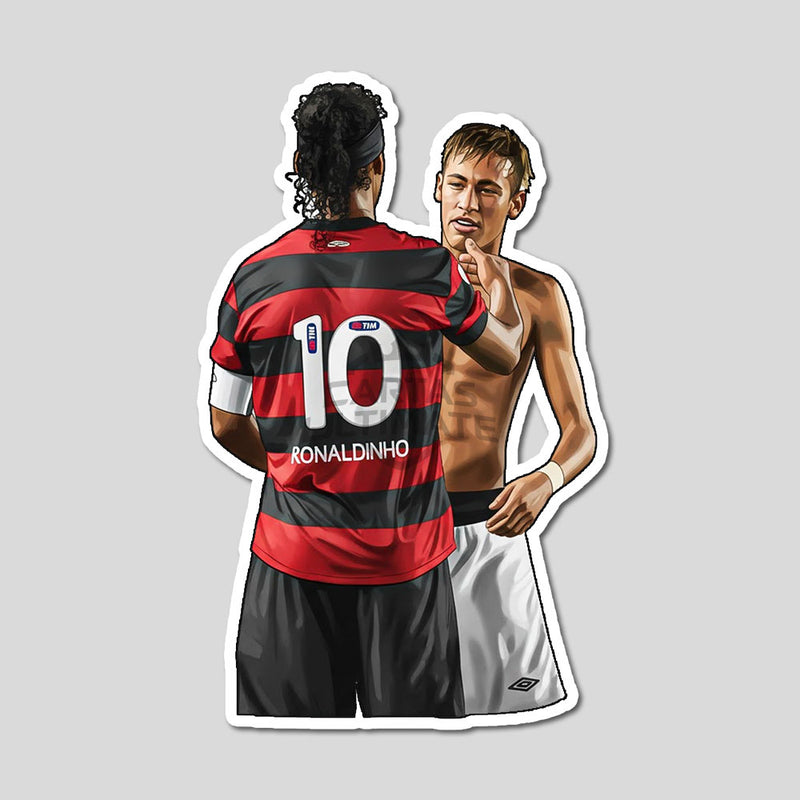 Sticker Ronaldinho y Neymar