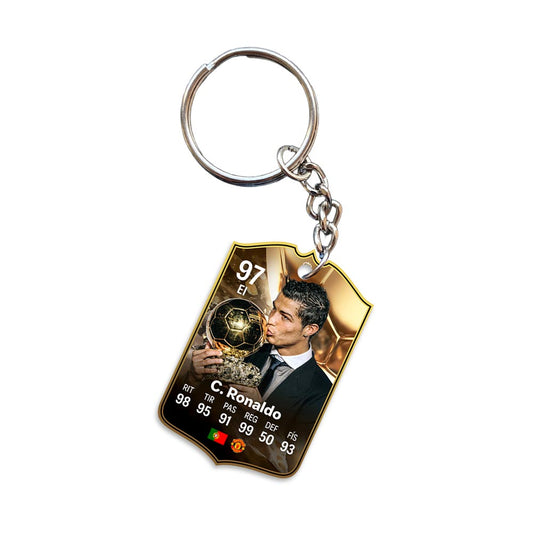 Cristiano Ronaldo Ballon d'Or FIFA letter keychain