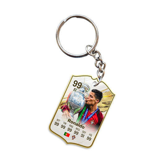 Cristiano Ronaldo Eurocup FIFA letter keychain