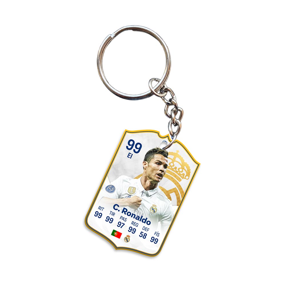 Cristiano Ronaldo Real Madrid FIFA card keychain
