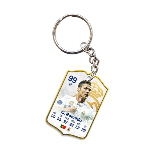 Cristiano Ronaldo Real Madrid FIFA card keychain