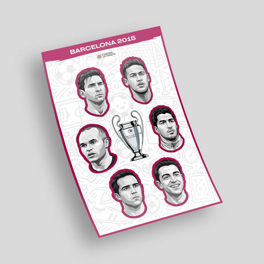 Plancha de stickers FC Barcelona 2015