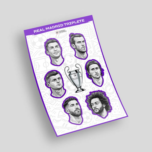 Plancha de stickers Real Madrid Triple Champions