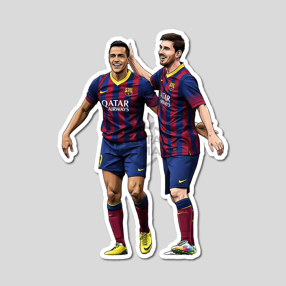 Sticker Alexis Sánchez y Messi