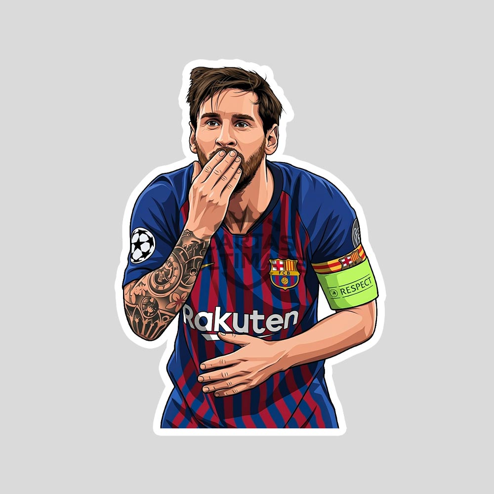 Sticker Messi Beso (Barcelona)