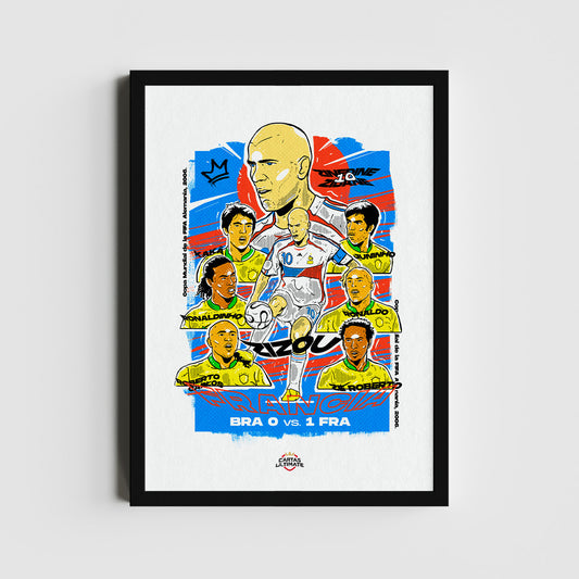 Cuadro - Zinedine Zidane vs. Brasil